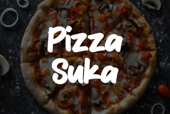 Pizza Suka: A Distinct Font for Bold Designs